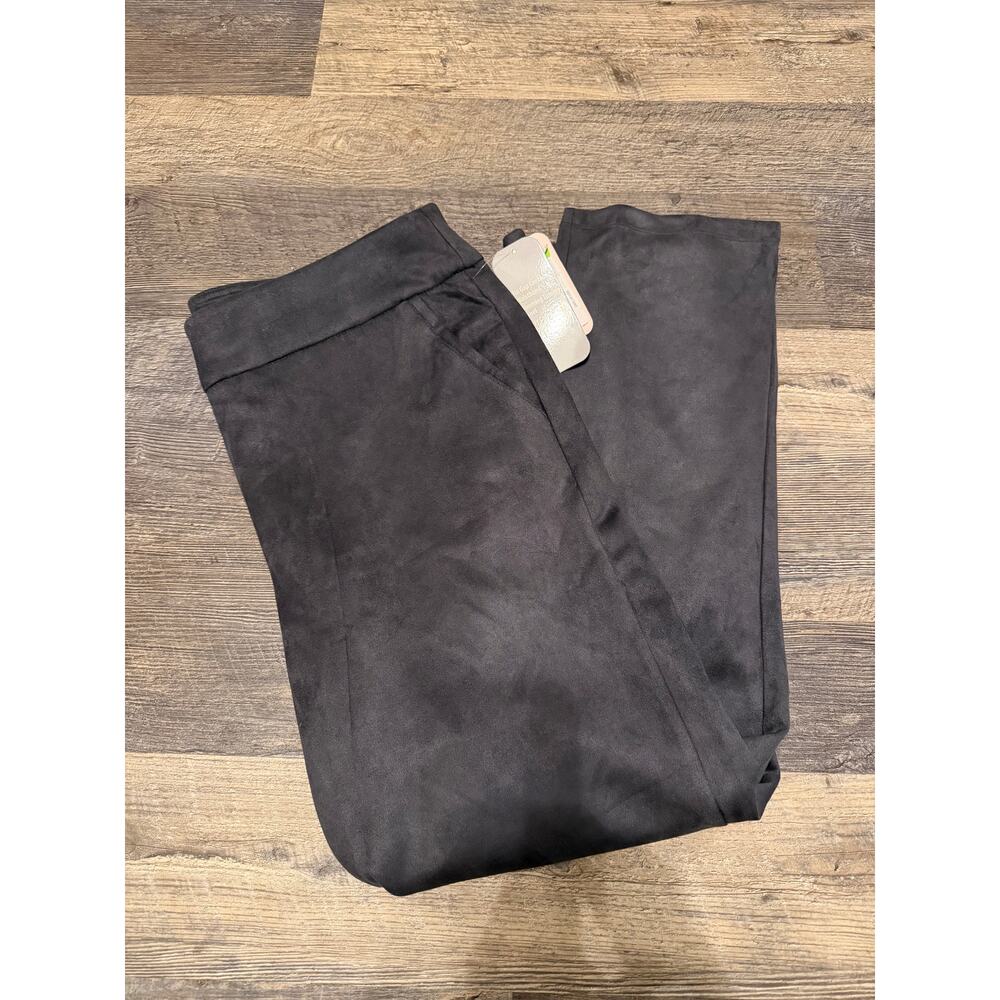 Allison Daley Gray Suede Pants Size 16WR NWT